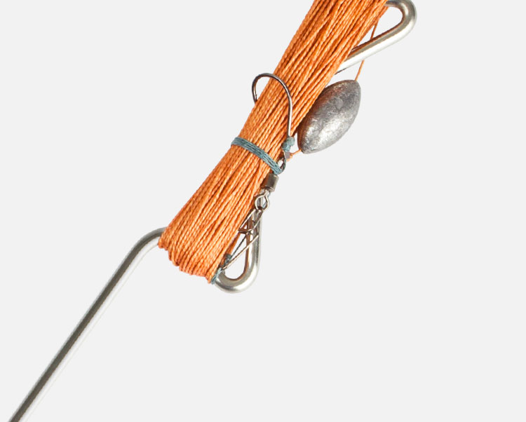 钓甲鱼针线 捕甲鱼神器 手线地插带弹簧铃铛自动钓鱼线不锈钢一体地插