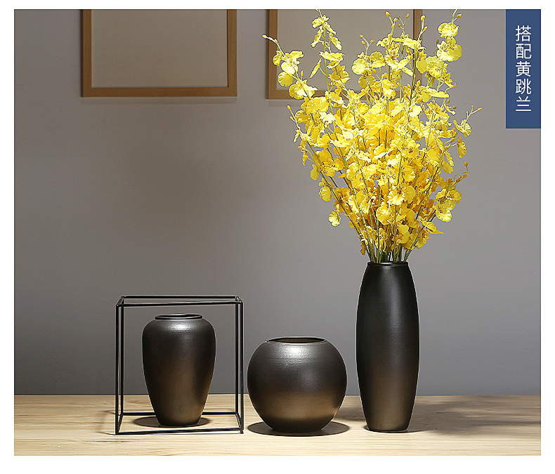 欧式轻奢ins北欧陶瓷花瓶摆件创意装饰品干花插花器手工客厅玄关简约