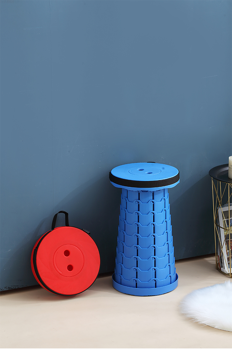 定制塑料折叠伸缩凳便携收纳凳火车凳旅游可调节马扎小凳椅加厚钓鱼凳