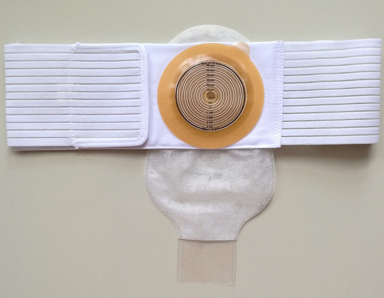 造口弹力腹带/腰带旁疝控疝防造口造瘘改道护理开孔 白色透气款12厘米