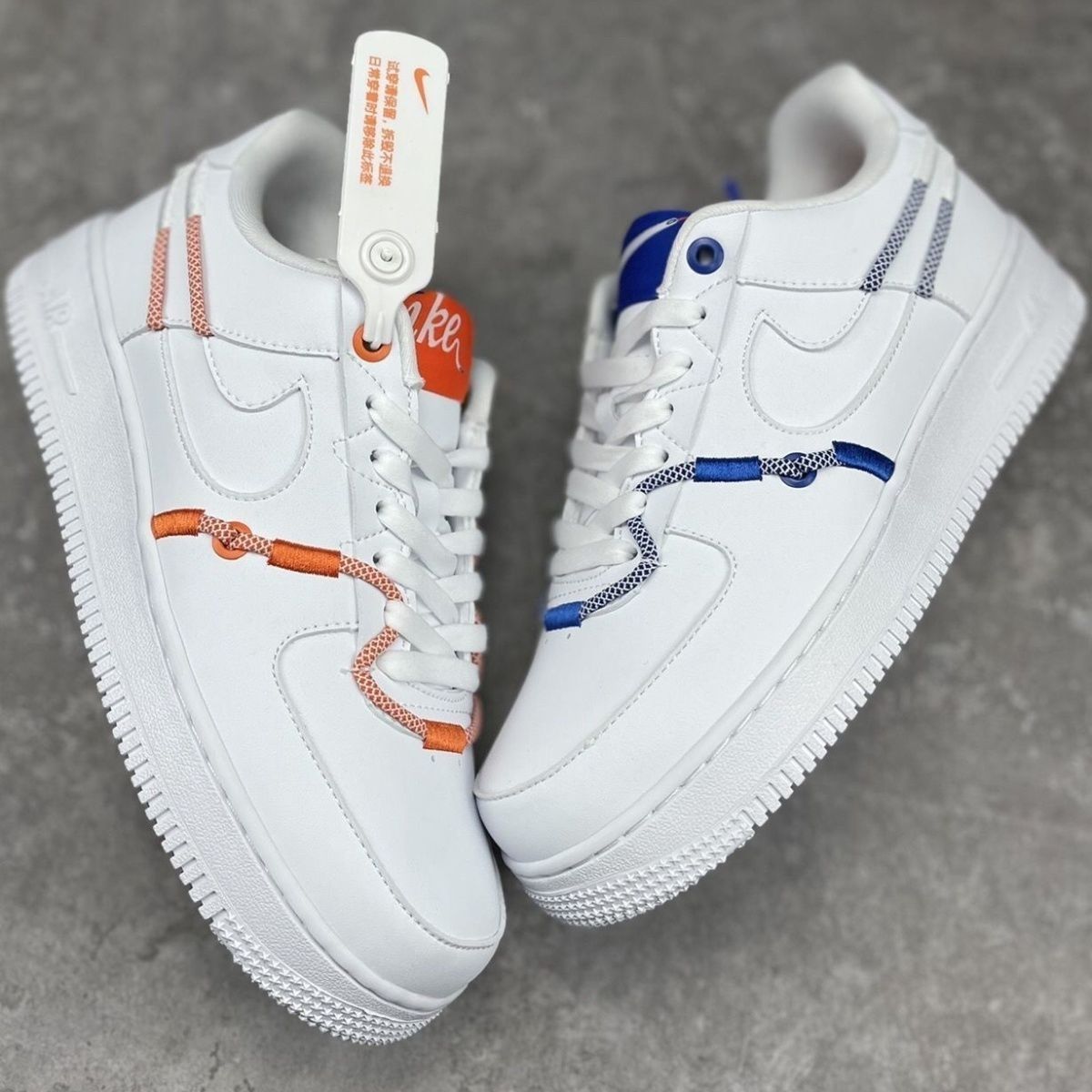 force 1 xl鸳鸯 空军一号低帮 运动板鞋dh440 白蓝橙 42【图片 价格
