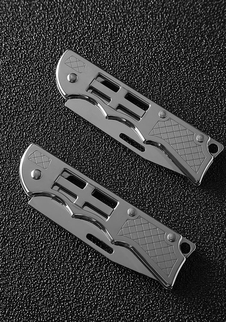 不锈钢折叠刀随身野营防身刀具 户外野营多功能工具刀 镜光锋利小刀