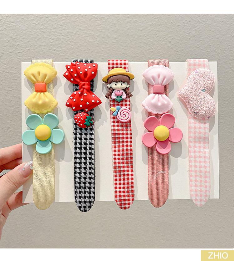 zhio儿童魔术贴发箍女童刘海贴整理碎发可爱宝宝头箍发卡头饰发帖 超