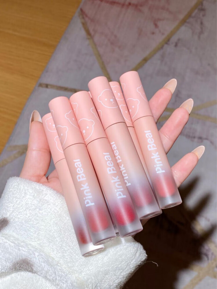 依漾pinkbear皮可熊珍珠唇釉限定镜面水光牛仔唇泥b111皮克熊泡泡b707