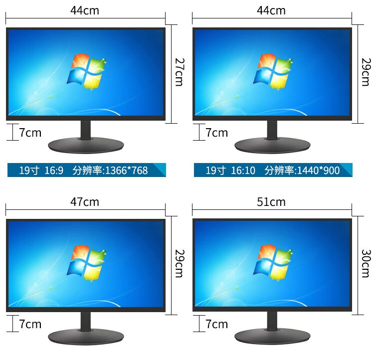 鑫康佳电脑显示器19英寸台式液晶屏幕24英寸hdmi22英寸监控显示屏监控