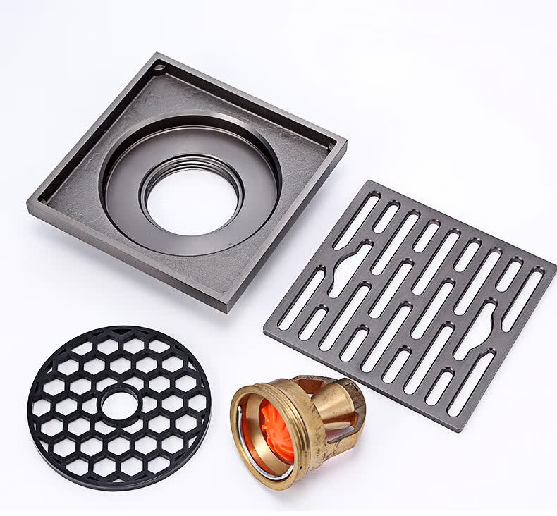 加厚洗衣机两用地漏防反水地漏厨房全铜隐形地漏 k7053镀铬【图片