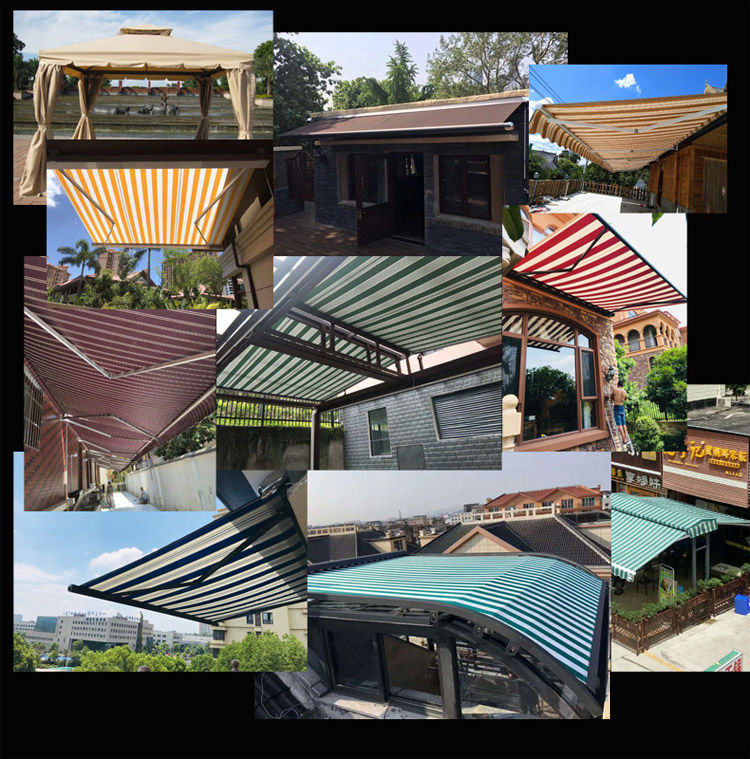 特粗抗风户外遮阳棚折伸缩式阳台折叠防雨篷铝合金庭院商铺遮阳伞特粗