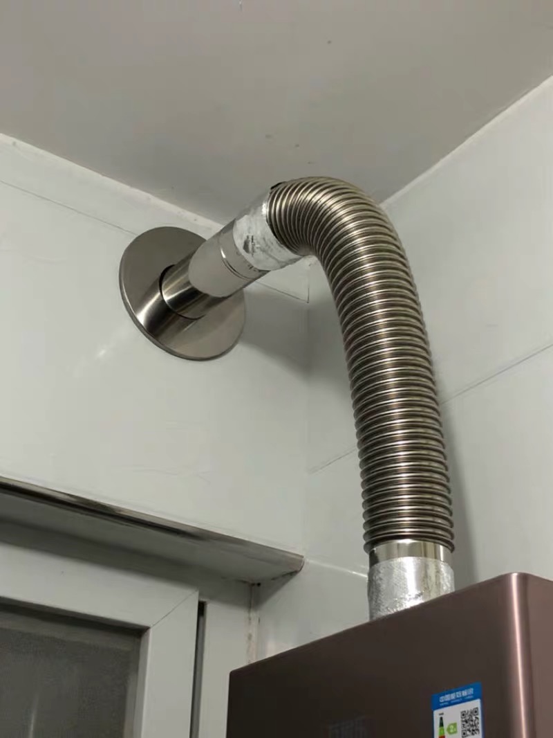 燃气管道装饰圈燃气烟道装饰盖壁挂炉管道装饰遮挡不锈钢装饰圈烟道口