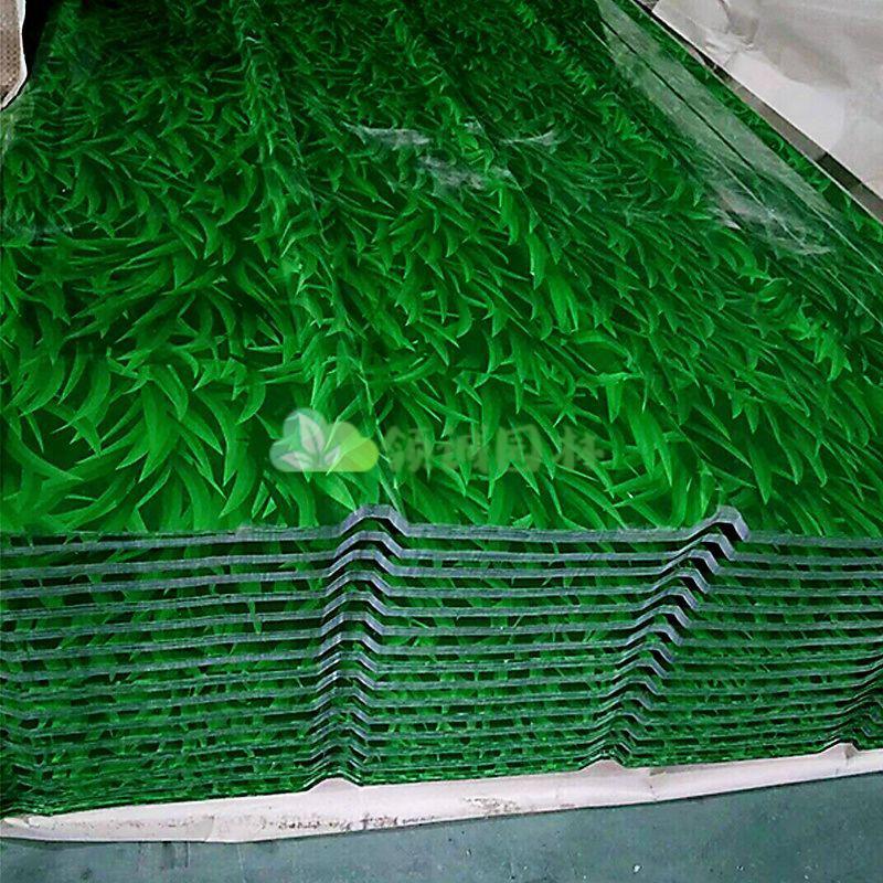 彩钢板屋顶瓦楞铁皮印花网红小草彩钢瓦遮阳铁皮雨棚搭建房顶防水立始