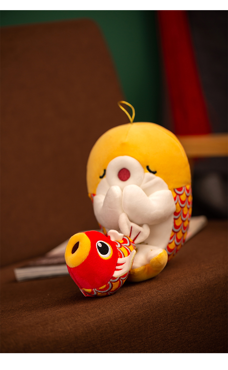 可爱仿真锦鲤公仔鱼毛绒玩具祈福鲤鱼抱枕玩偶创意好寓意毕业礼物