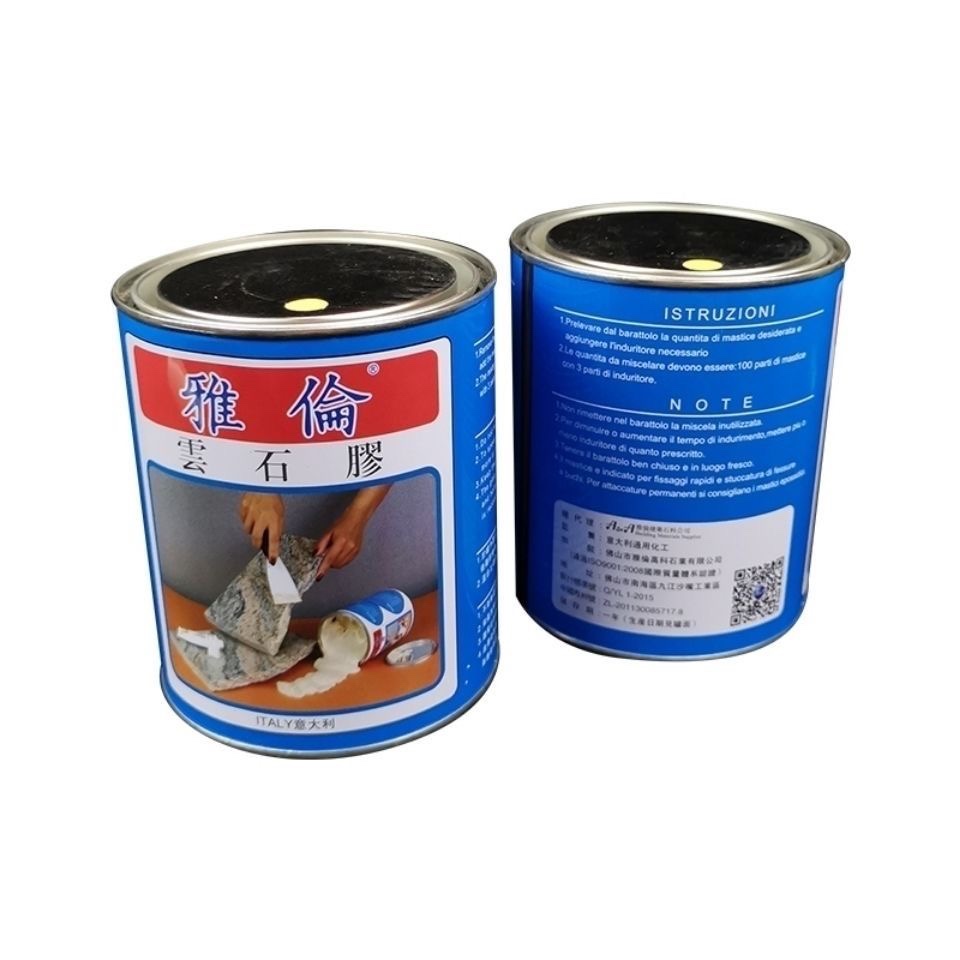 意大利雅伦云石胶石材浅米白色米大力士大理石胶1l装瓶 透明【图片