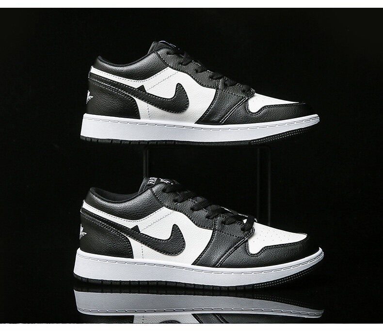 莆田潮鞋款aj低帮运动休闲板鞋空军一号夏新款鞋青年学生潮鞋黑白41