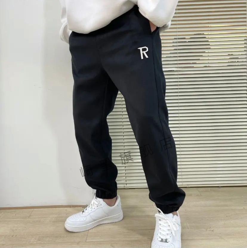 抖音同款北木先生服饰春款r字母休闲束脚裤k1801橦华白色m