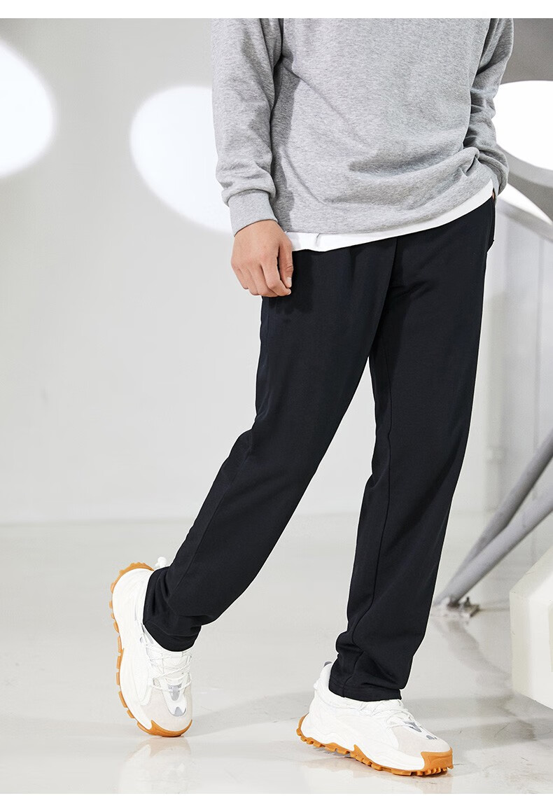 安踏anta官网运动裤男22022夏季新款简约针织运动休闲长裤子时尚舒适