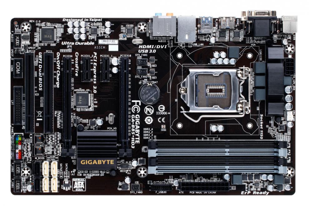 gigabyte/技嘉 b85-hd3 1150针 ddr3 b85 大板主板四代1150 军绿色