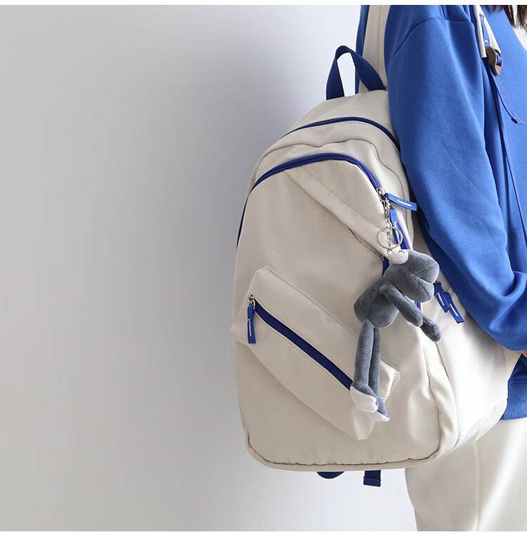 nr诺然双肩包nr森系百搭新款书包女大学生设计感小众双肩包男色背包女