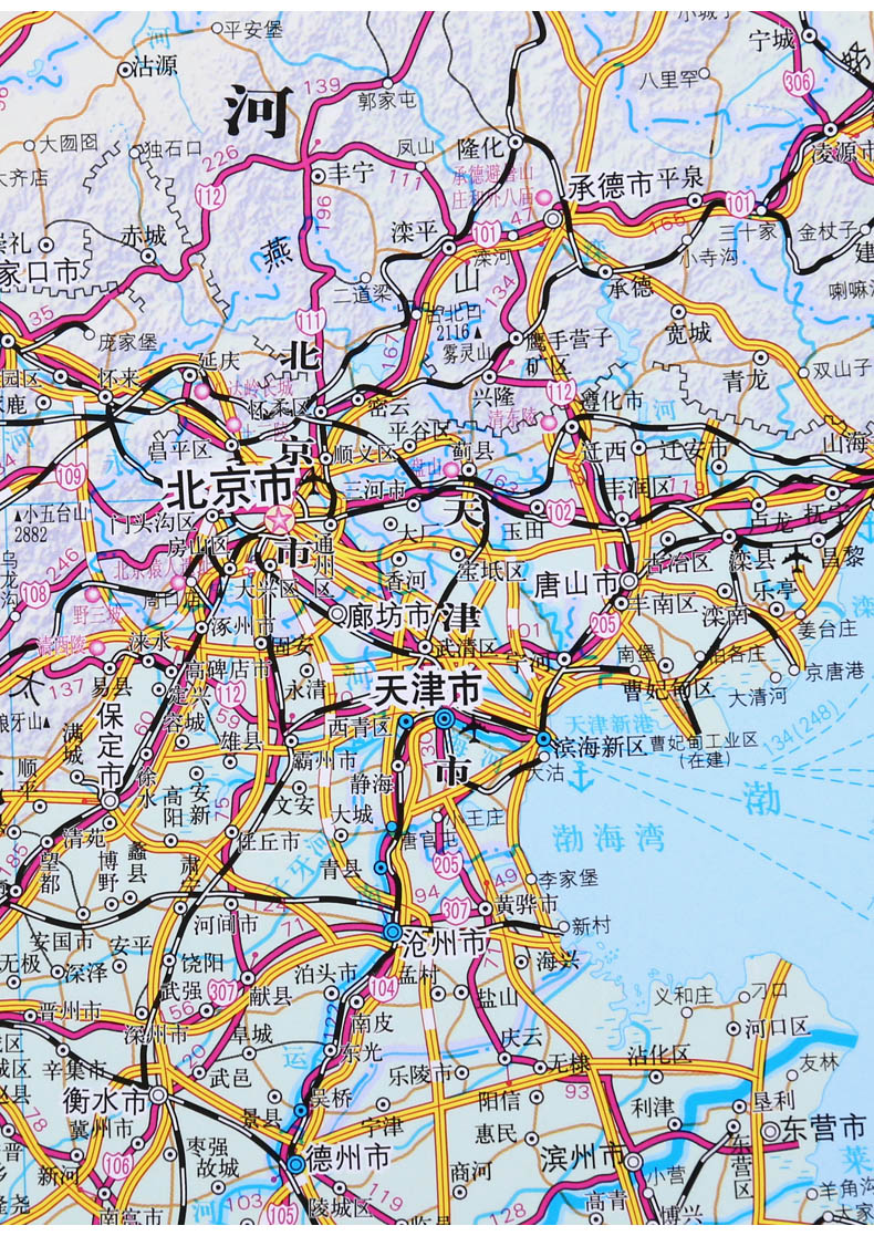 2022新版中国交通地图全图15米全国高速公路铁路大挂图