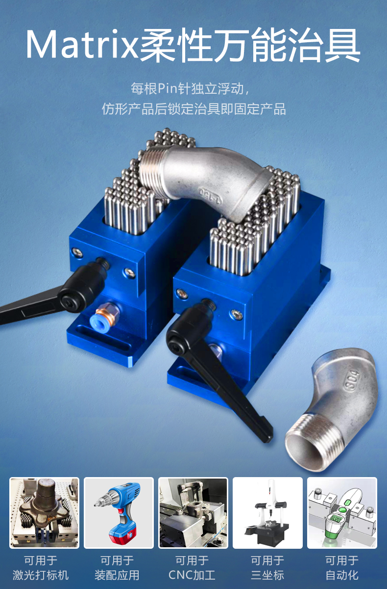 柔性夹爪夹具打标机三坐标cnc装配matrix工装治具爪夹具 e款为cnc或