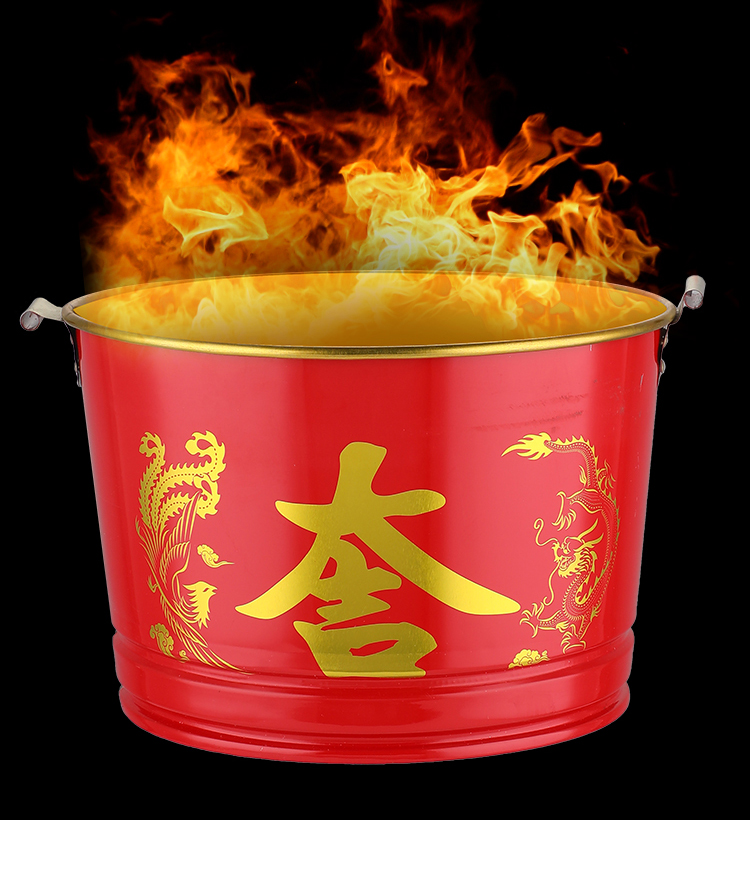 家用祭祀烧纸盆聚宝盆焚烧盆烧经盆不锈钢火盆拜神烧纸桶化宝烧桶