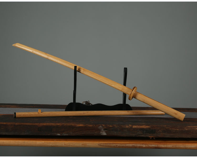 竹木刀剑道实木质刀武术训练习居合道日本武士刃cos动漫竹制 带鞘 全