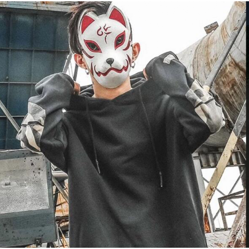 69火影忍者 卡卡西面具 暗部 cosplay道具日式和风狐狸全脸塑料面具