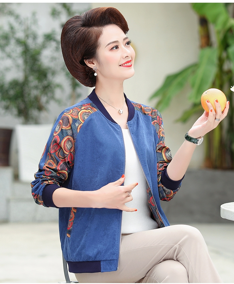 俞兆林妈妈款春装外套女短款洋气2020新款50岁中年妇女薄款夹克上衣