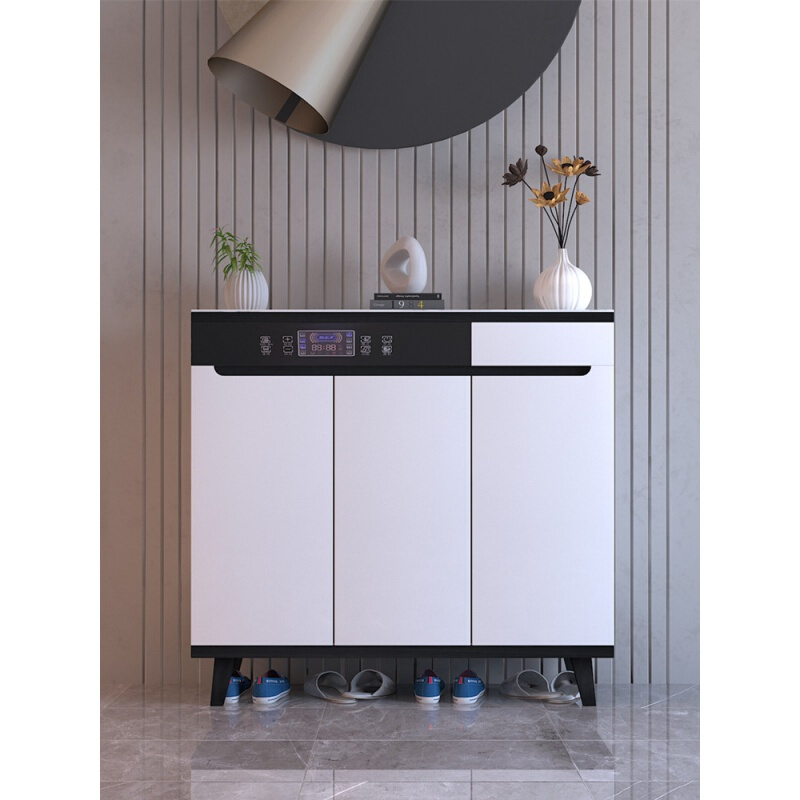 芸婷智能消毒鞋柜岩板台面除臭烘干除湿擦鞋大容量门厅玄关柜3门钢琴