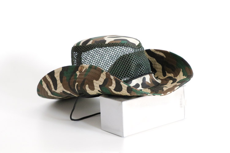 迷彩帽丛林沙漠迷彩帽野营男士遮阳帽平顶帽休闲旅游夏季大网透气军迷