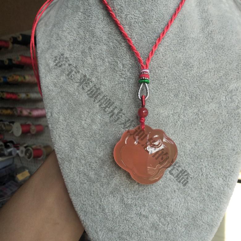 63蒂宝莱θυ青鱼石吊坠青鱼石鱼惊石如意锁吊坠手链婴儿百日礼成命