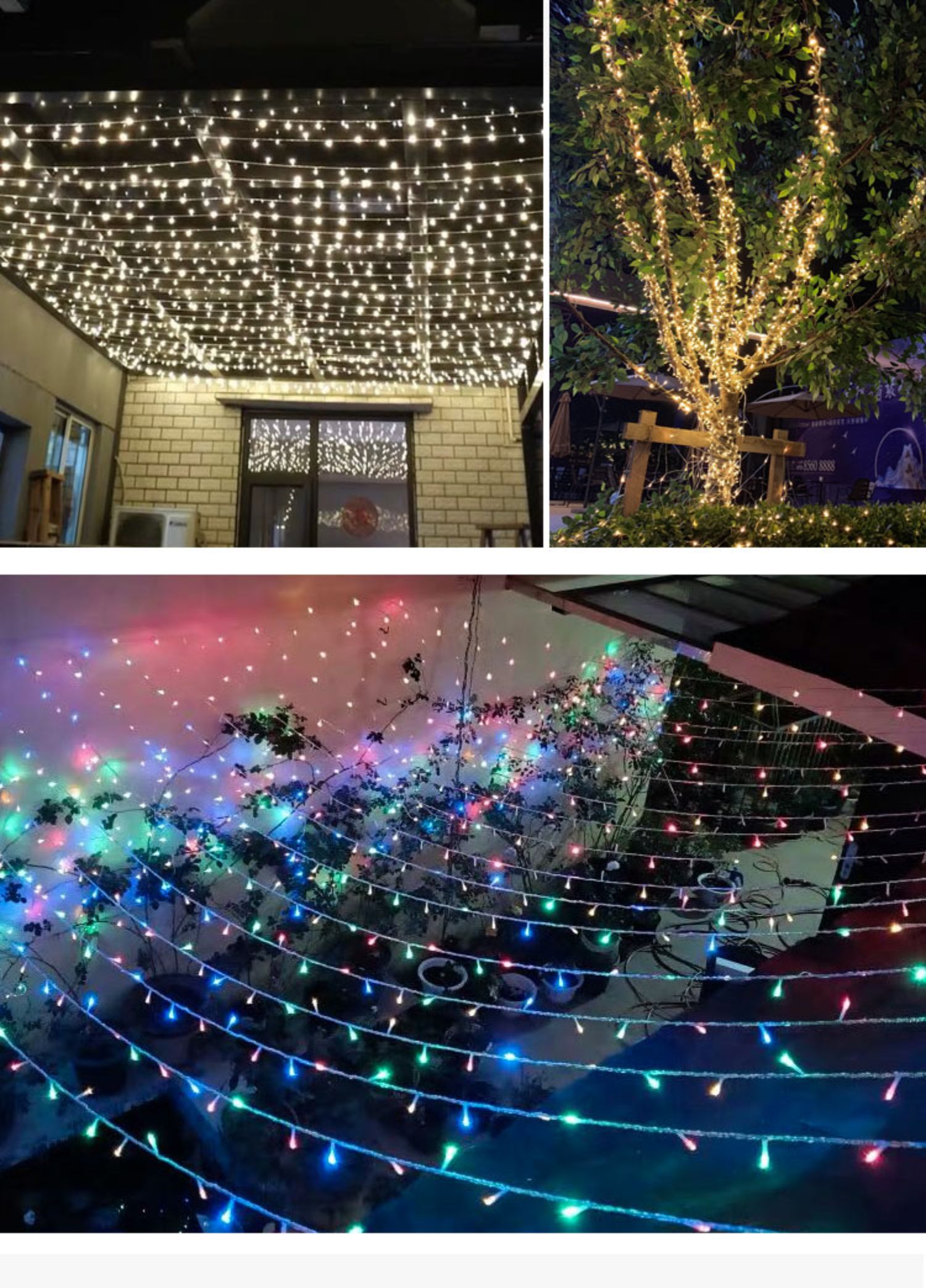 led防水小彩灯闪灯串灯满天星七彩变色网红房间工程生日装饰彩灯绿野