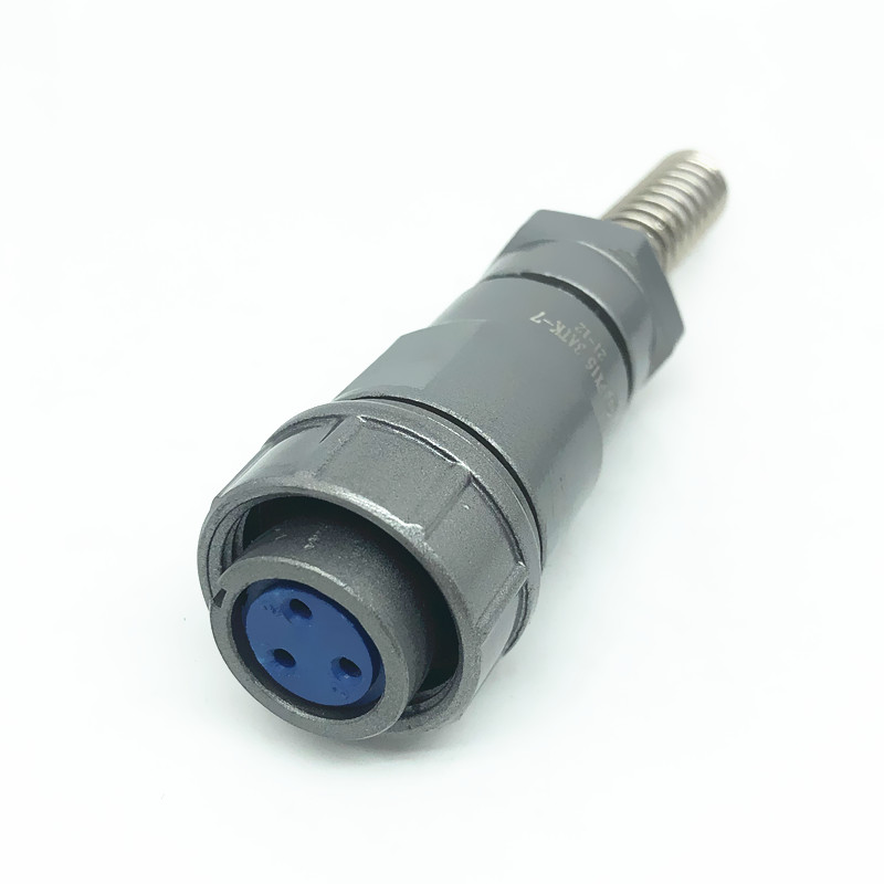 3芯防水航空插头fx16-3atk-7连接器电缆头接插件公母 fx16-3azj-7
