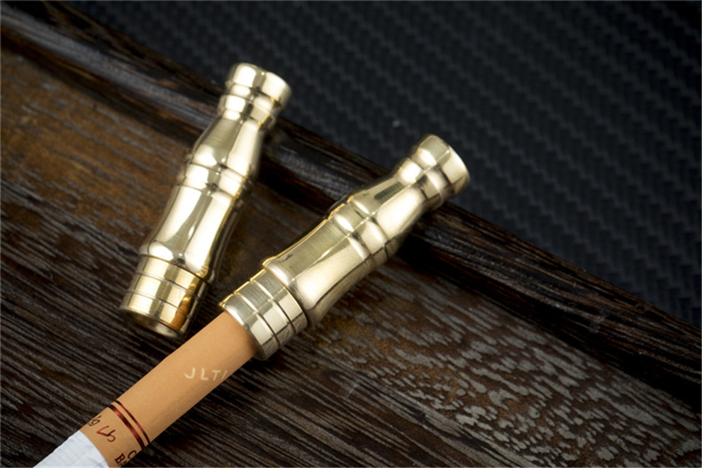 龙昌官方旗舰zippo同款个性纯铜烟嘴粗烟细烟两用新款黄铜烟嘴车床