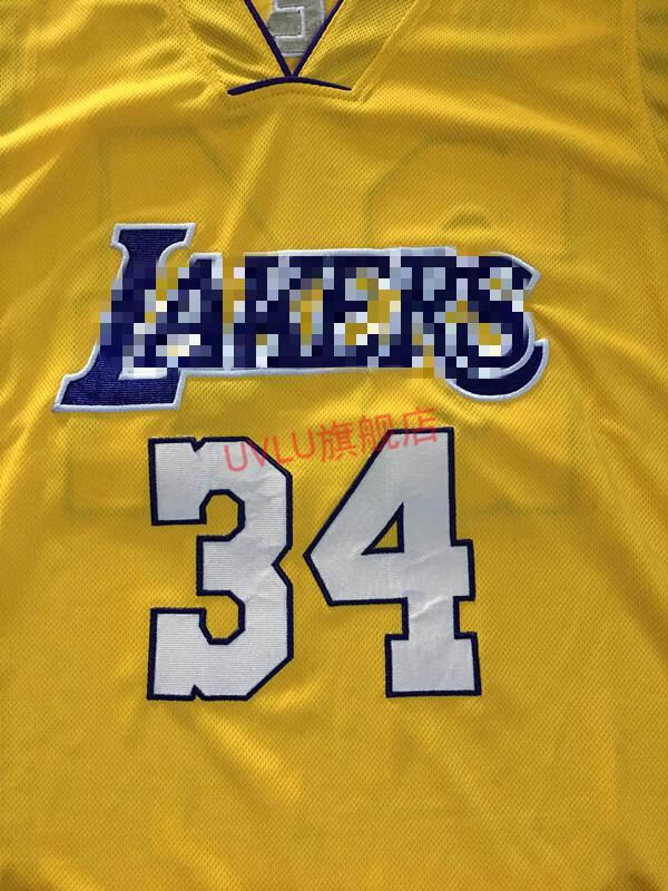 奥尼尔34号球衣nba湖人队248号23号刺绣套装篮球服定制 奥尼尔紫金34