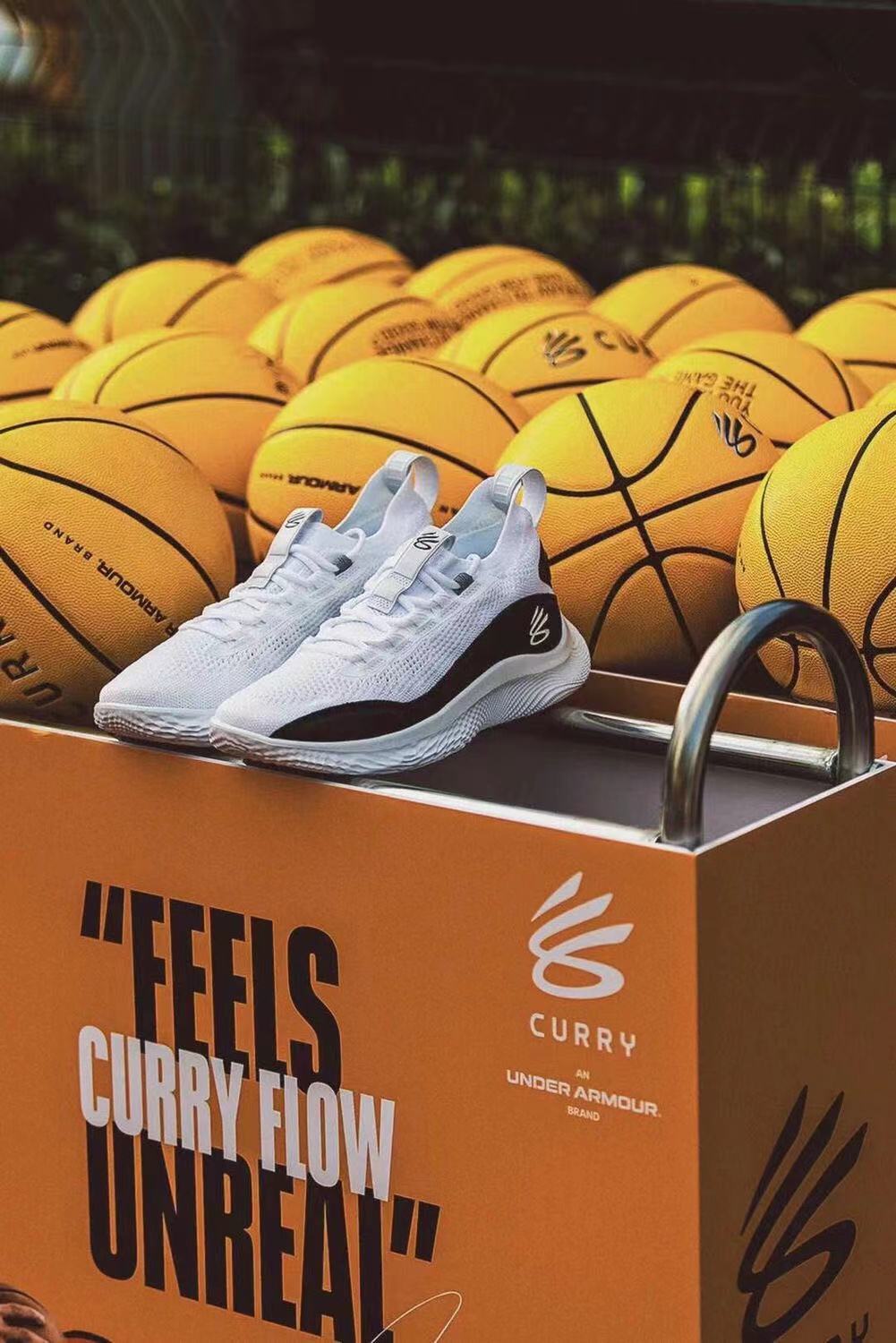 8代白金白蓝黑彩白黑curry8 八代高帮实战透气轻便耐磨篮球鞋 6纯白