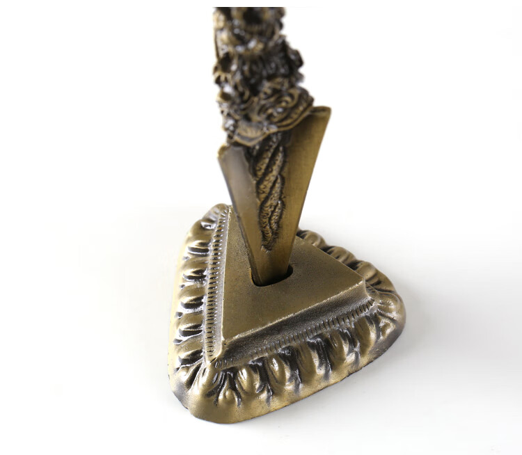 秽迹金刚杵普巴金刚橛藏传密宗法器秽迹普巴杵尼泊尔铜合金带底座sn