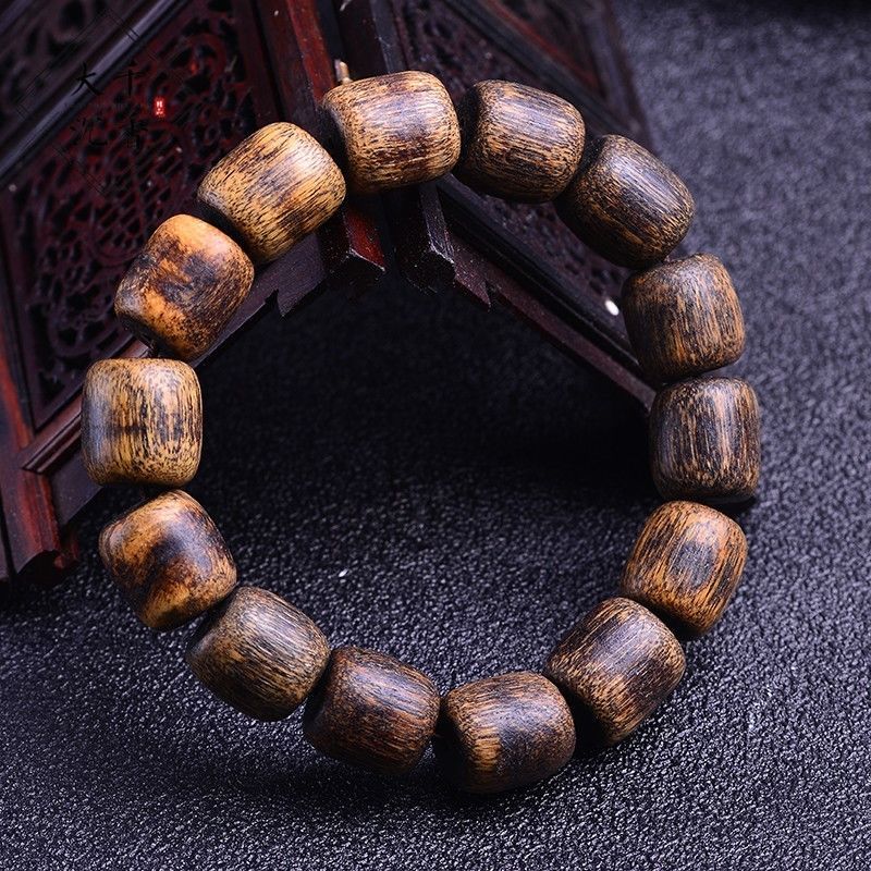 西马虎皮沉香天然沉香木手链手串达拉干芽庄奇楠沈香男士手链沉香依莲