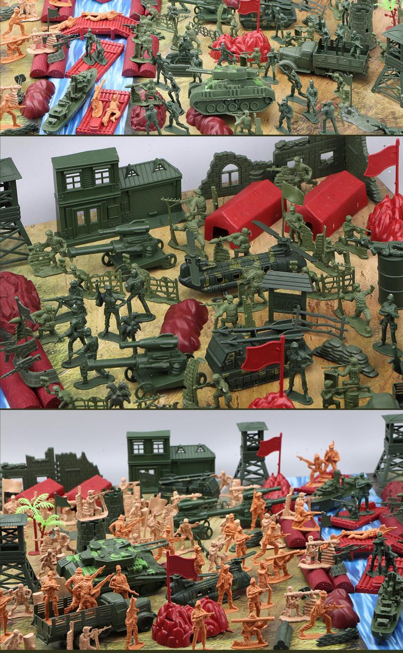 兵人军事沙盘战争二战飞机战车打仗士兵小人沙盘模型场景玩具68f坦克