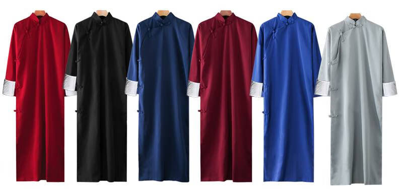 民国风长衫男女夏中式伴郎礼服装长袍大码马褂张云雷同款相声大褂