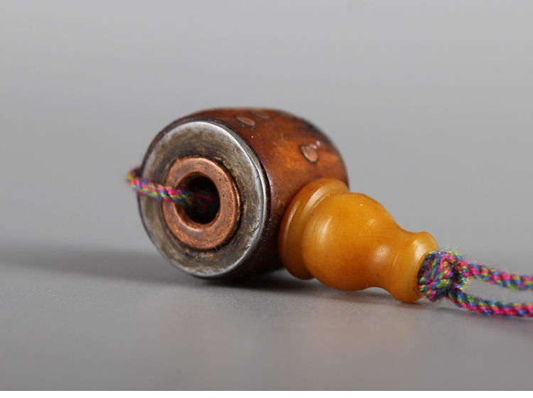 手工制藏式老牛骨佛头 diy佛珠手串三通佛塔 文玩 直径18mm【图片