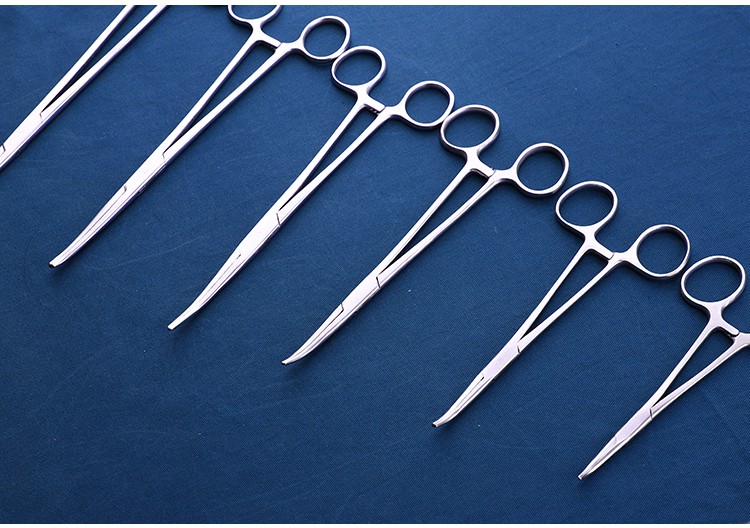 不锈钢医用止血钳弯直头持针器小号大手术钳拔毛钓鱼摘钩钳血管钳 18
