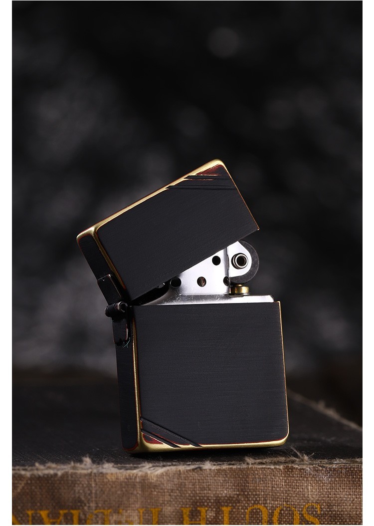 之宝zippo煤油防风打火机正版1935经典复古复刻版切角红与黑传承礼盒