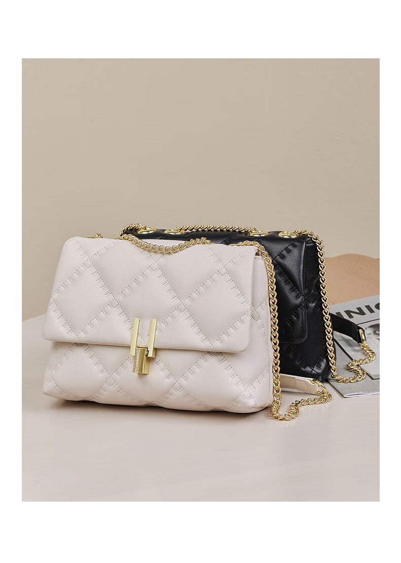 昭奢牛皮包包奢饰品女包时尚单肩包流行小香风链条包女士斜挎包女包潮