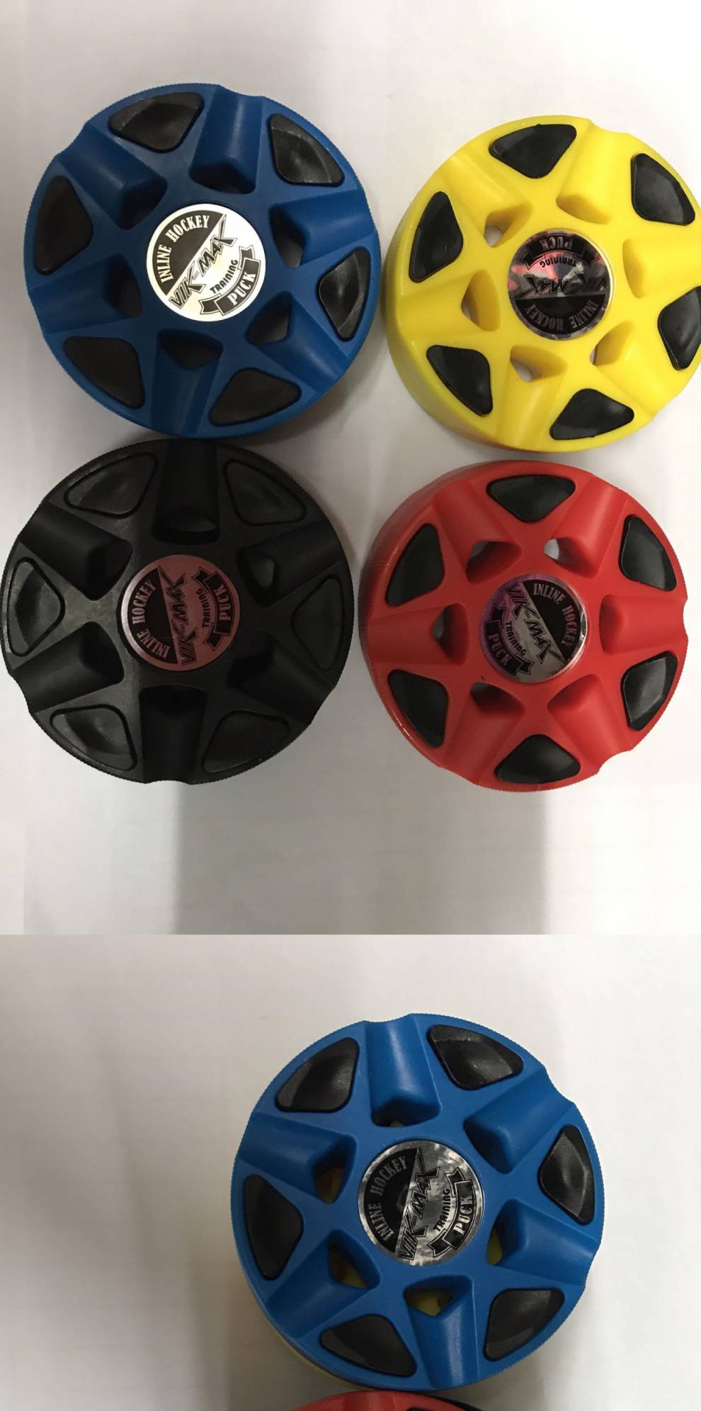 旱地冰球陆地冰球轮滑球比赛训练用陆地球黄色