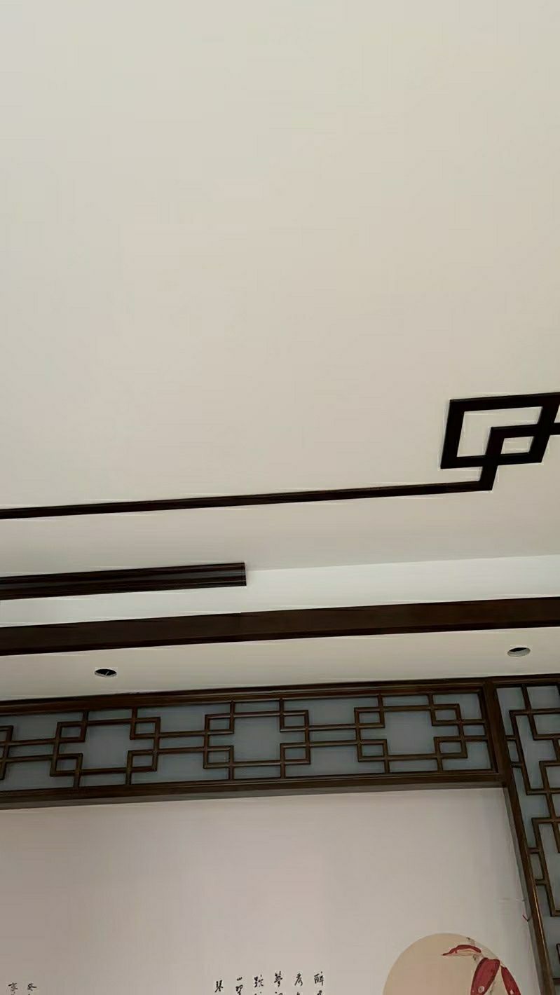 阴角装饰条实木线条新中式吊顶7字线阴角线过道顶线背景造型线原木