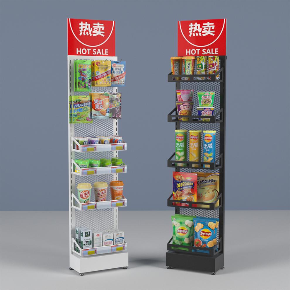 君喜森订制超市小零食货架口香糖置物架食品槟榔架子展示架端头侧促销