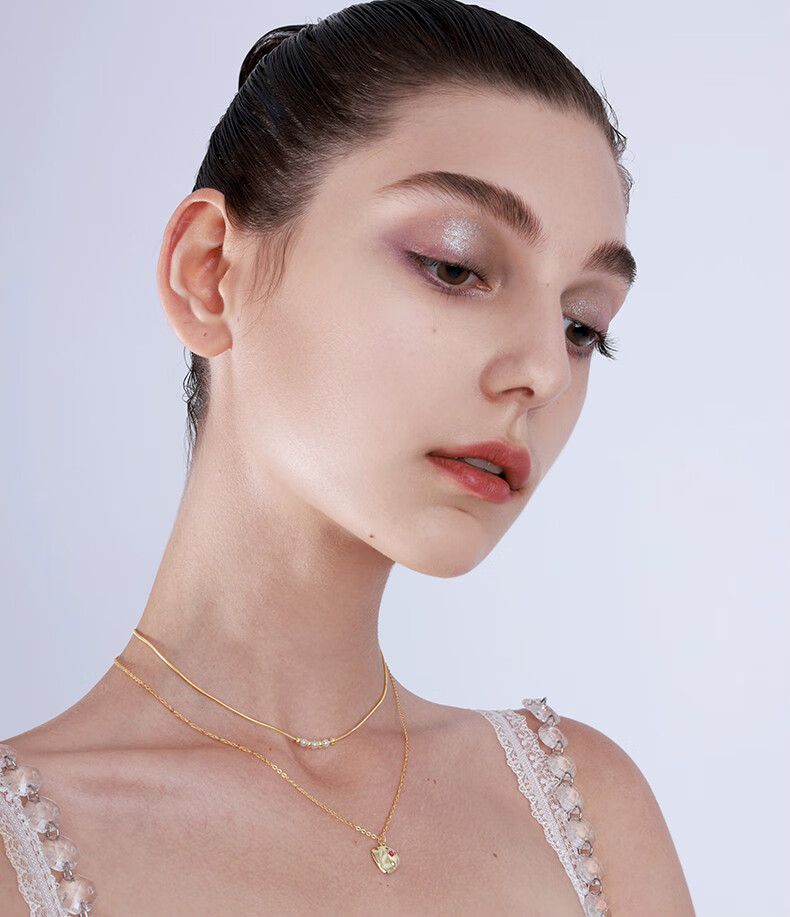 蔻罗亚轻奢珠宝项链女夏珍珠项链小众设计感潮微笑配链2022年新款送