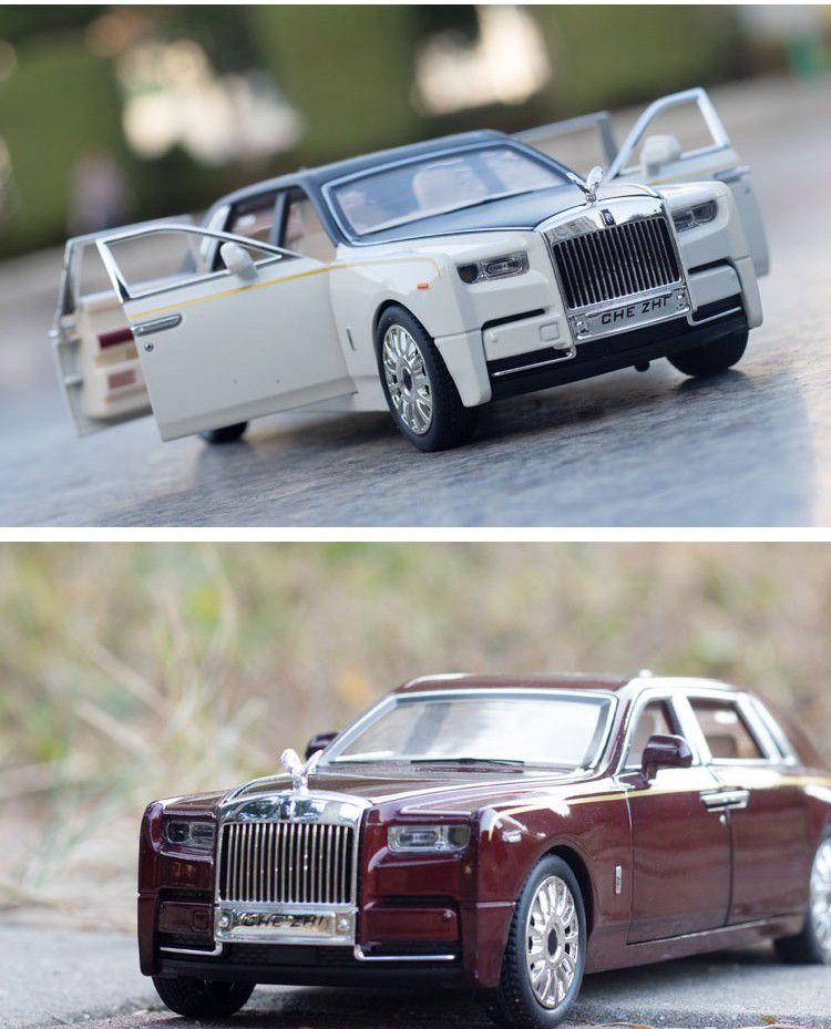 隆鼎劳斯莱斯车模幻影合金124仿真摆件儿童金属小汽车模型玩具男孩收