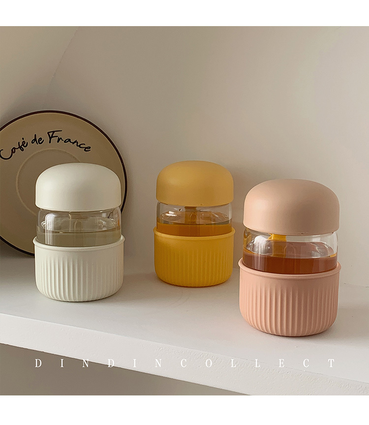 特百惠同款小水瓶迷你精致玻璃杯小号200ml日式耐热小巧便携水杯ins女