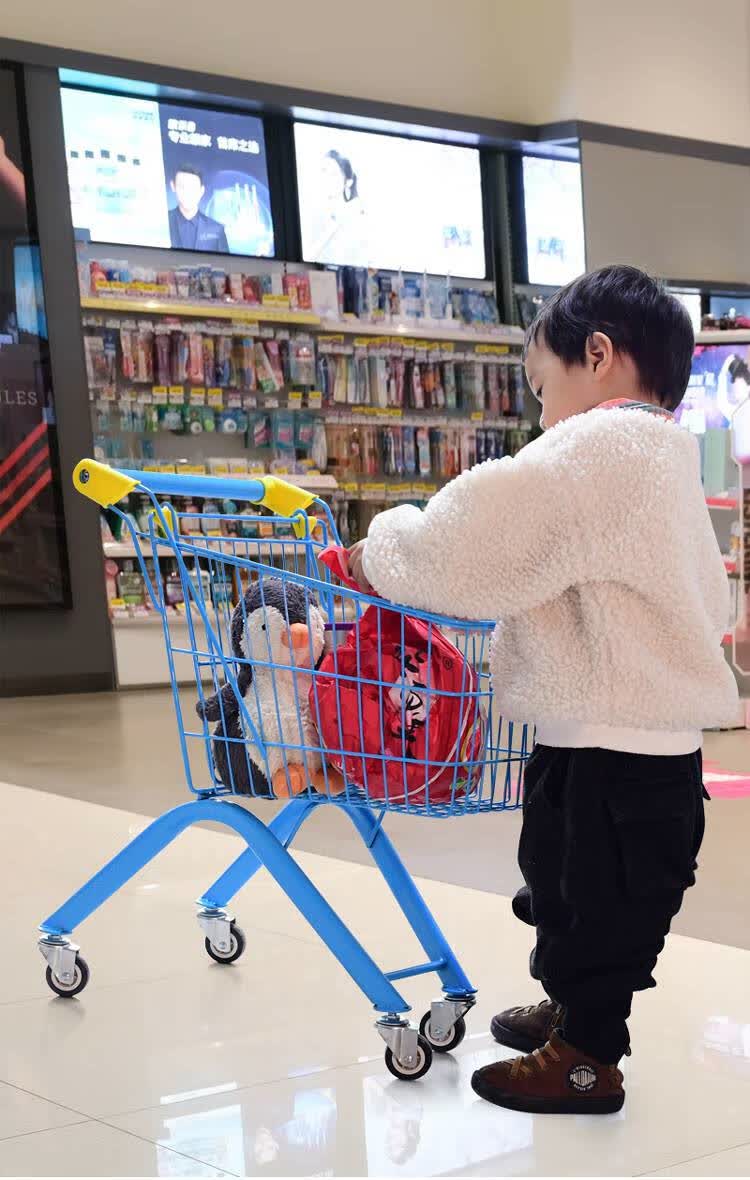 儿童购物车玩具儿童购物车宝宝幼儿大号金属仿真超市小推车男女孩网红