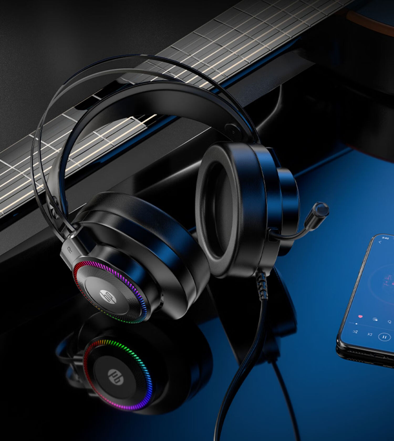 全新旗舰店hp惠普电脑耳机头戴式电竞游戏专用降噪有线耳麦带麦麦克风